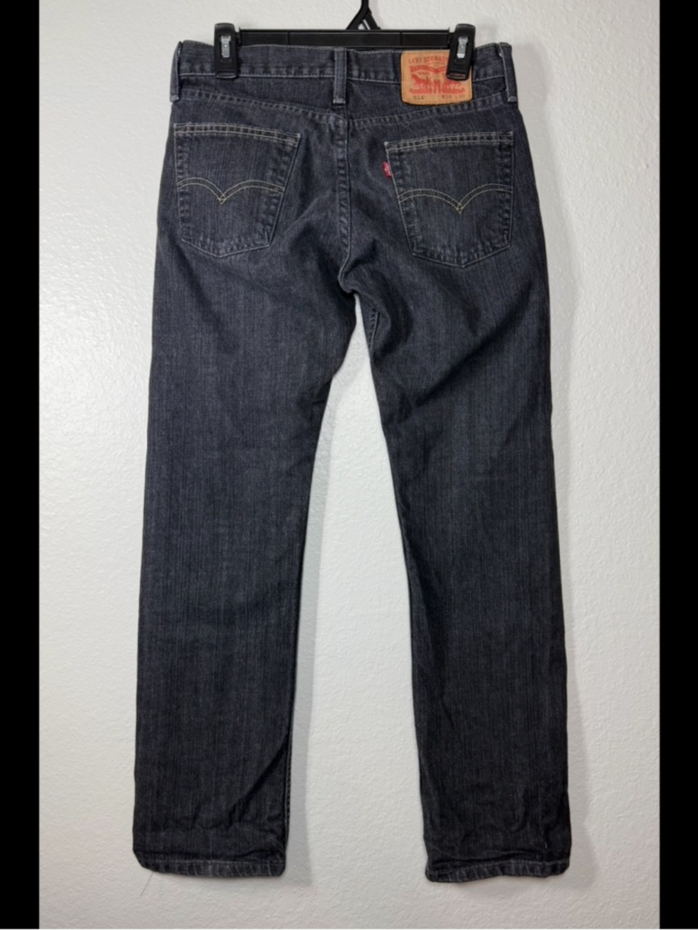 Levi's 514 Men's Charcoal Black Straight Jeans 29/30